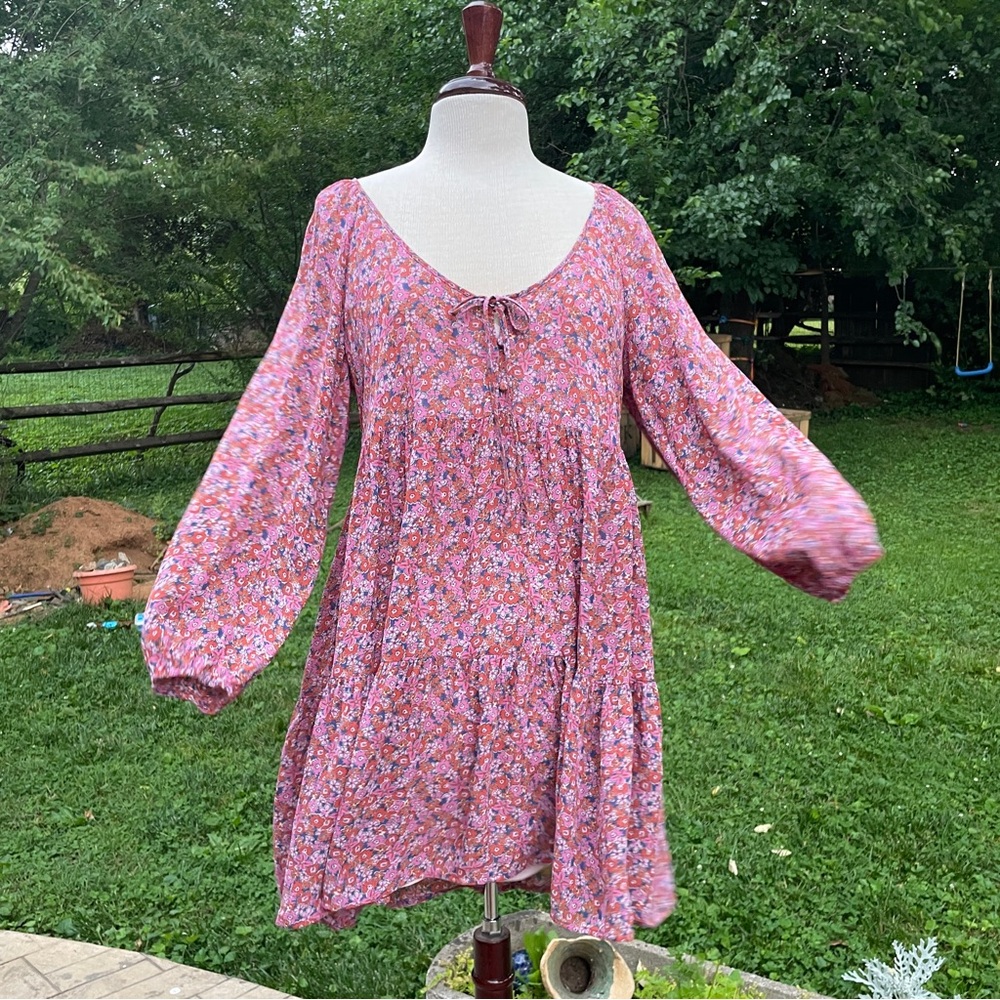 Sanctuary New Crush Floral Print Babydoll Dress  XS